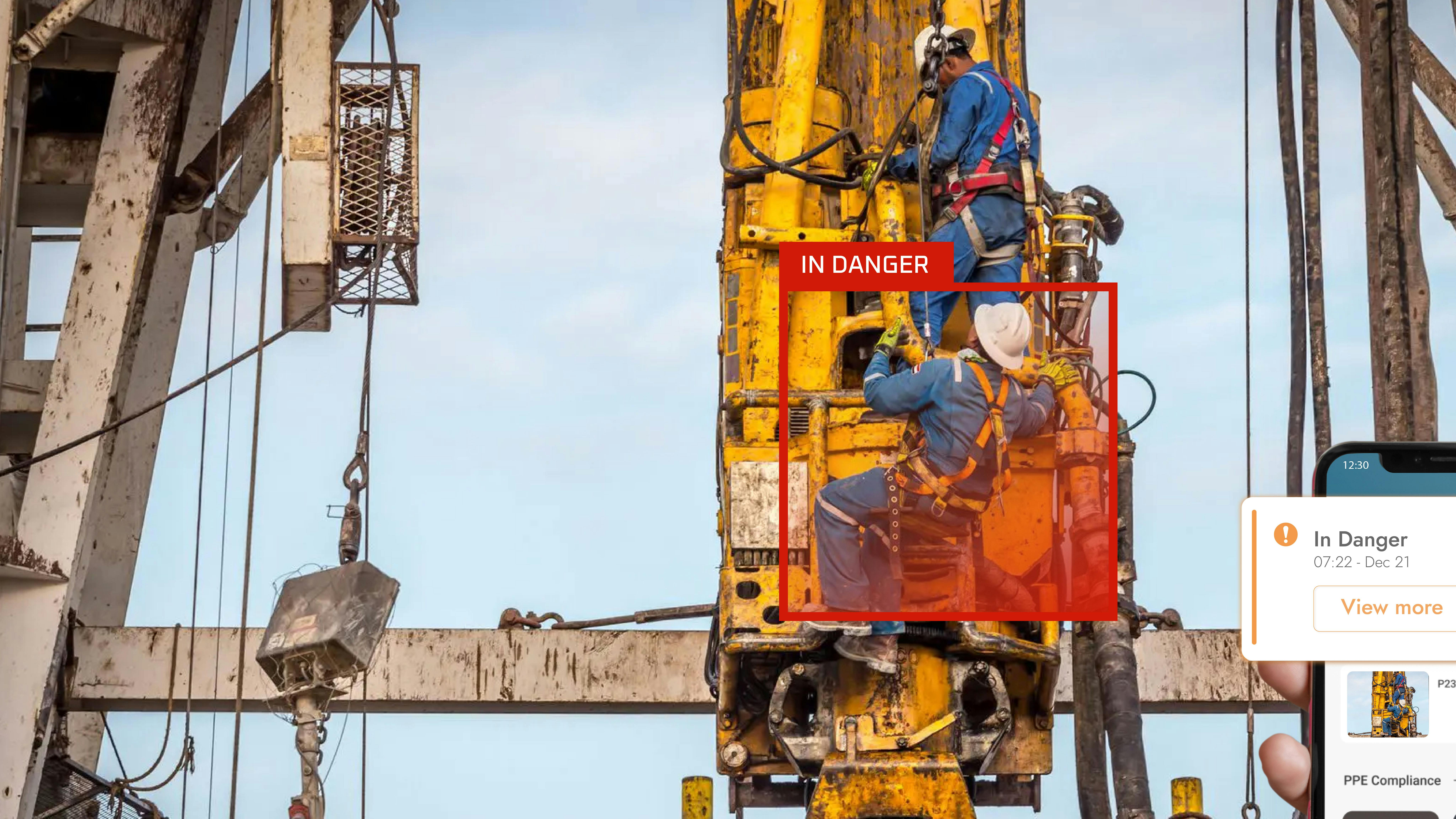 viAct&rsquo;s AI systems continuously monitor workers for PPE compliance, detecting any deviations in real time.