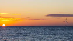 Offshore wind sunset