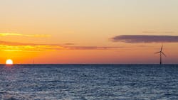 Offshore wind sunset Offshore wind sunset