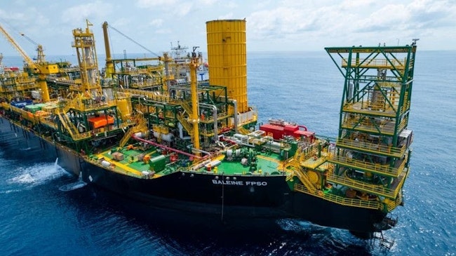 The upgraded and modified Firenze FPSO, now the Baleine FPSO, is allowing Eni to produce from its deepwater Baleine field, deemed to be the largest hydrocarbon discovery in Côte d'Ivoire.