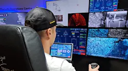 A shore-based ROV pilot in Macaé monitors hull cleaning inspections undertaken by the ROV based on the CBO Manoella vessel.