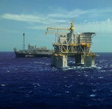 McDermott says Papa-Terra is the first use of dry-tree floating technology offshore Brazil and the first TLP installation offshore South America. McDermott says Papa-Terra is the first use of dry-tree floating technology offshore Brazil and the first TLP installation offshore South America.