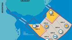 offshore Uruguay map offshore Uruguay map