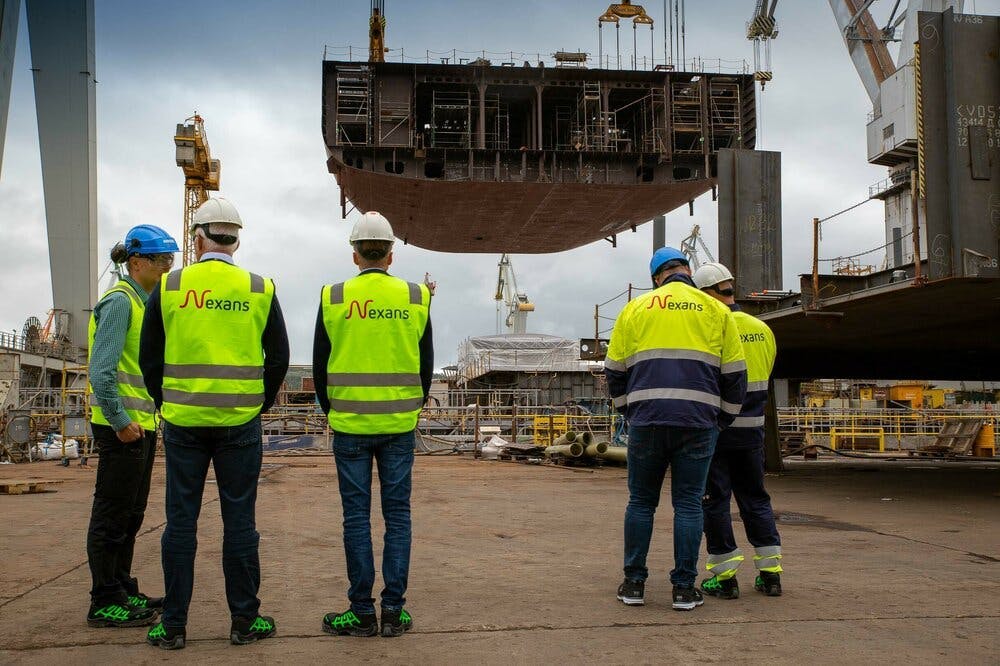 Nexans says this vessel will play a vital role in installing its HV submarine cables. Nexans says this vessel will play a vital role in installing its HV submarine cables.