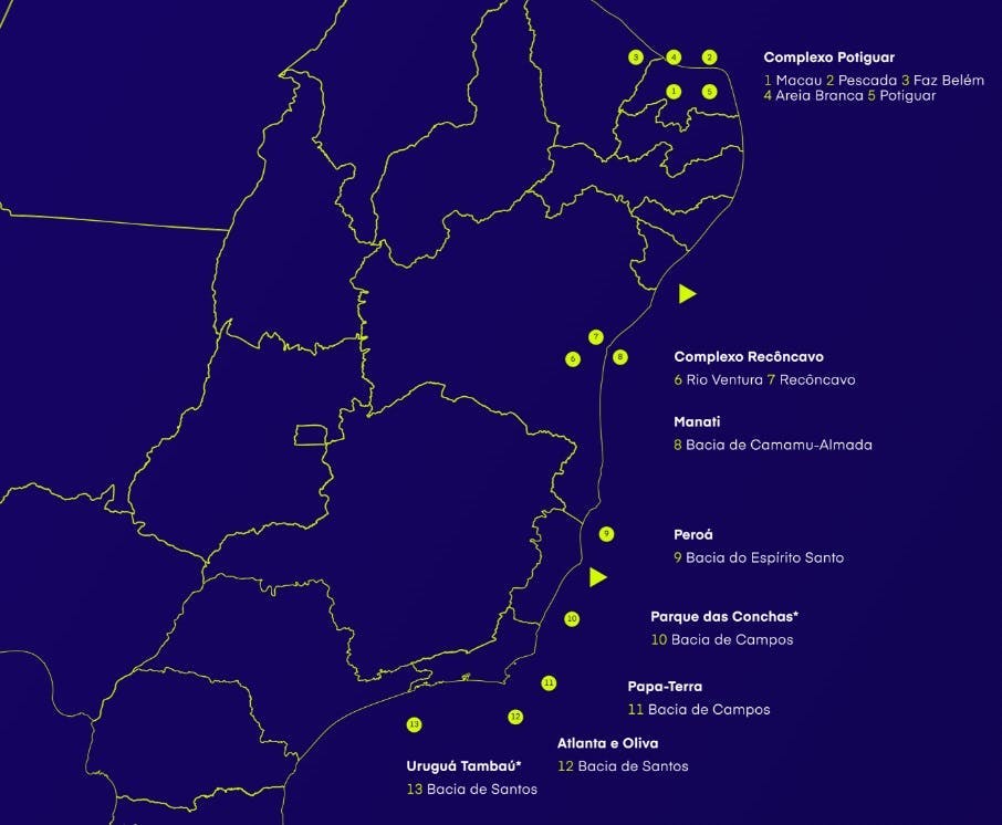 Brava Energia map of operations Brava Energia map of operations