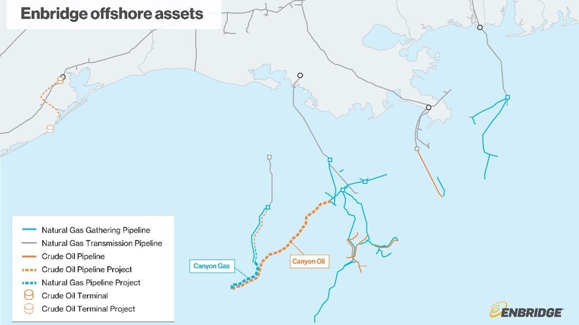 The Canyon oil export pipeline system and the Canyon gas gathering system will provide transportation service for bp&rsquo;s Kaskida field development project, and possibly future Paleogene production.
