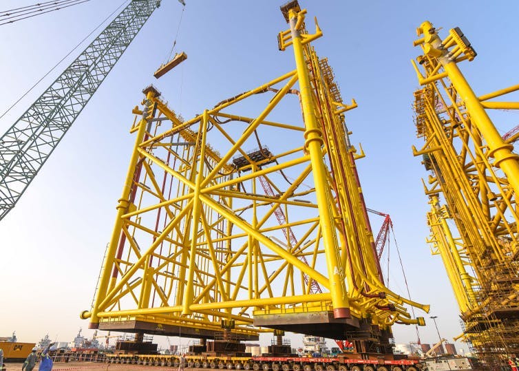 In Lamprell's first ongoing EPCI project, which consists of two production decks and two jackets, it has completed the fabrication of the first jacket, which has been transported to KSA. In Lamprell's first ongoing EPCI project, which consists of two production decks and two jackets, it has completed the fabrication of the first jacket, which has been transported to KSA.