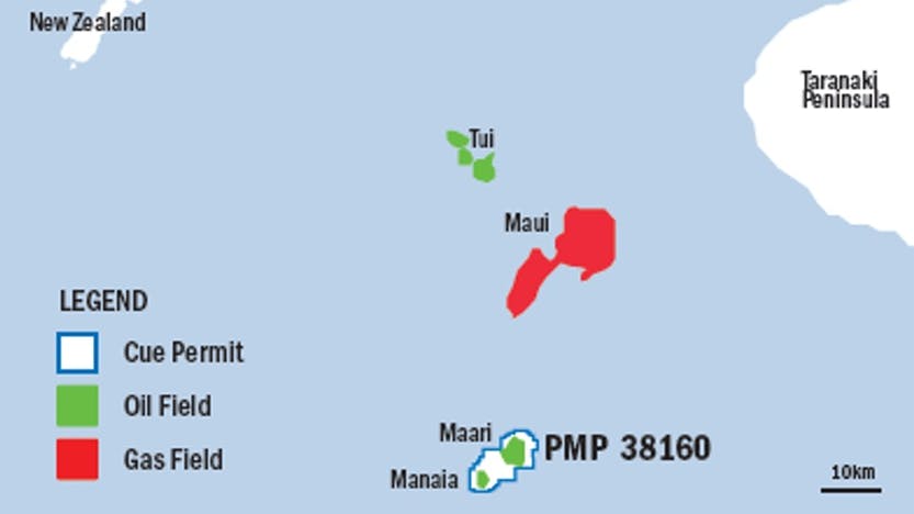 Maari field offshore New Zealand