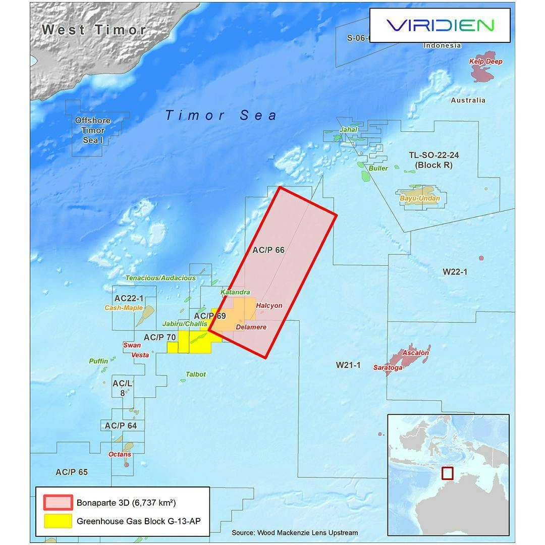 Viridien and SLB have completed data acquisition for a multiclient survey in the Bonaparte Basin offshore Australia.