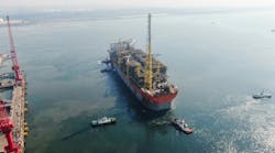 Sail-away of the FPSO Sepetiba. Sail-away of the FPSO Sepetiba.