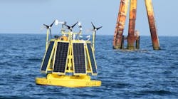 The Woods Hole Group DeepCLiDAR buoy system is designed to conduct wind resource assessments; and gather metocean and marine environmental measurements. The Woods Hole Group DeepCLiDAR buoy system is designed to conduct wind resource assessments; and gather metocean and marine environmental measurements.