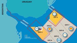 Challenger Energy’s Uruguay blocks are AREA OFF-1 and AREA OFF-3. In AREA OFF-1, Challenger Energy has a 40% non-operating interest, following a farm-out of a 60% interest to Chevron. In AREA OFF-3, Challenger has a 100% interest and is the operator. Challenger Energy’s Uruguay blocks are AREA OFF-1 and AREA OFF-3. In AREA OFF-1, Challenger Energy has a 40% non-operating interest, following a farm-out of a 60% interest to Chevron. In AREA OFF-3, Challenger has a 100% interest and is the operator.