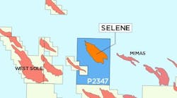 The blue area represents the Deltic Energy licenses. The blue area represents the Deltic Energy licenses.