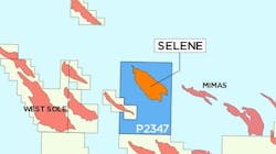 The blue area represents the Deltic Energy licenses. The blue area represents the Deltic Energy licenses.