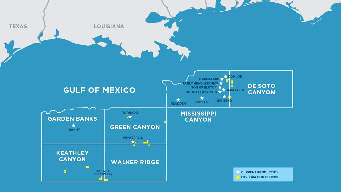 Kosmos GoM Asset Map