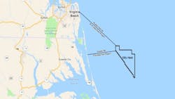 The Kitty Hawk North offshore wind lease area is expected to be renamed CVOW-South. The Kitty Hawk North offshore wind lease area is expected to be renamed CVOW-South.