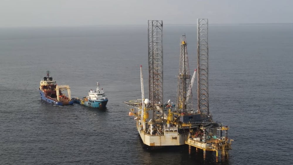 Banba jackup located offshore Gabon.