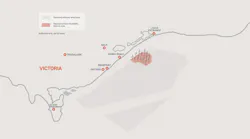 Map of the Gippsland Dawn Offshore Wind Project