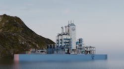 Illustration of the floating power hub concept Illustration of the floating power hub concept