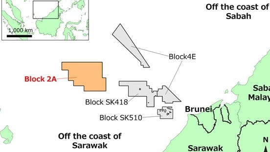 INPEX Acquires Exploration Block 2A off the coast of Sarawak, Malaysia