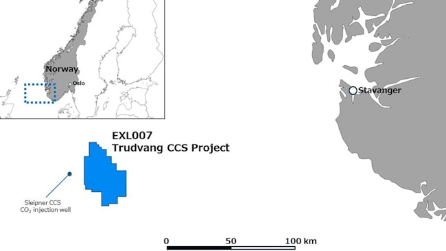 EXL007 Trudvang CCS Project map