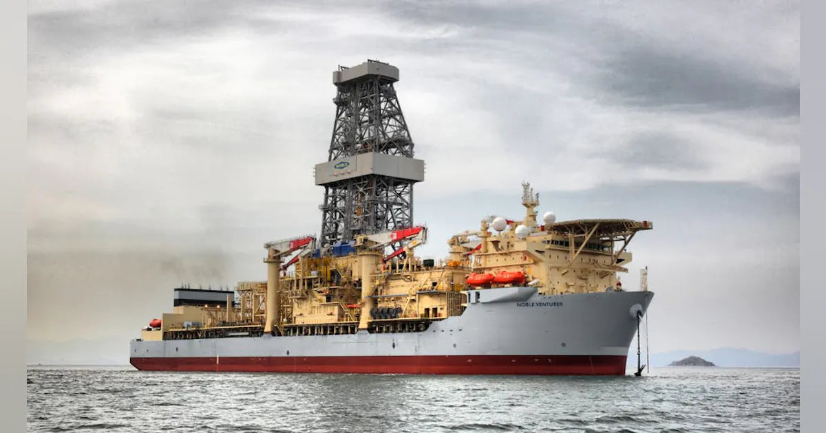 Offshore Rig Spudding Azule Energy onboard for newly spud Sagittarius well offshore Namibia ...