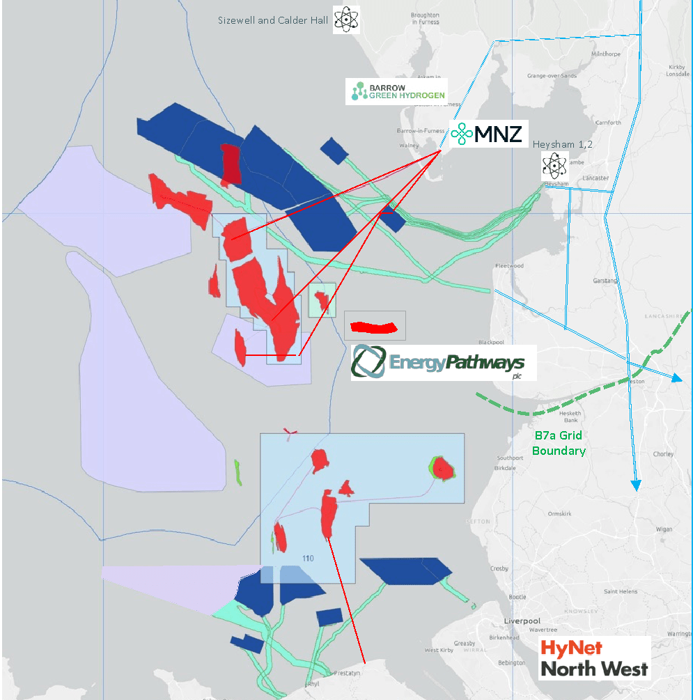 EnergyPathway’s MESH project (Marram Energy Storage Hub) is located 11 miles from the Lancashire coast. EnergyPathway’s MESH project (Marram Energy Storage Hub) is located 11 miles from the Lancashire coast.