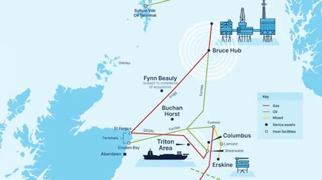 Oil Rig Map Uk Map Of The North Sea Showing The Locations Of Offshore Oil