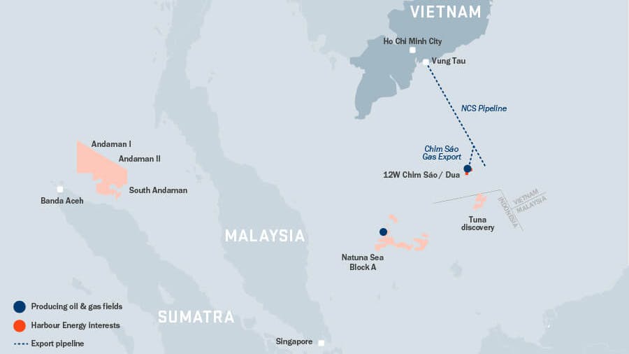 Harbour Energy's Vietnam asset map