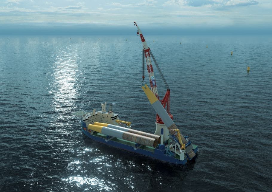 Huisman to deliver 5,000mt crane and integrated monopile handling system for Penta-Ocean Construction's new heavy lift vessel