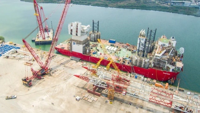 Charybdis offshore wind installation vessel begins sea trials
