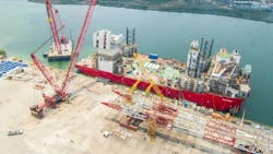 Charybdis offshore wind installation vessel begins sea trials Charybdis offshore wind installation vessel begins sea trials