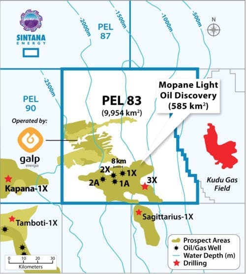 Offshore Namibia PEL83 map