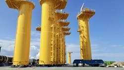Sarens is working with DEME Offshore in the port of La Rochelle on new infrastructure Sarens is working with DEME Offshore in the port of La Rochelle on new infrastructure