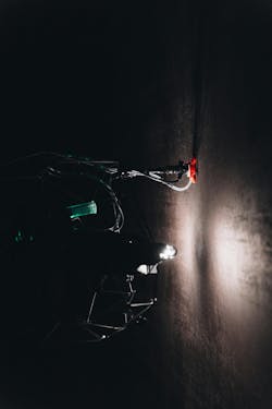 Lighting rig of the Elios 3, along with its UT payload, in action Lighting rig of the Elios 3, along with its UT payload, in action