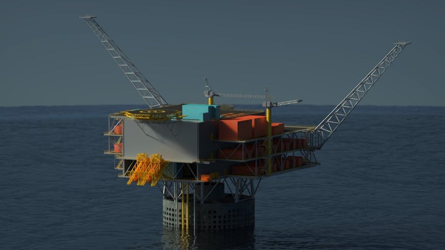 Conceptual hydrogen plant layout for repurposed large oil and gas asset