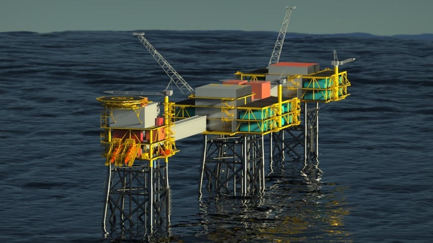 Conceptual hydrogen plant layout for repurposed large oil and gas asset Conceptual hydrogen plant layout for repurposed large oil and gas asset