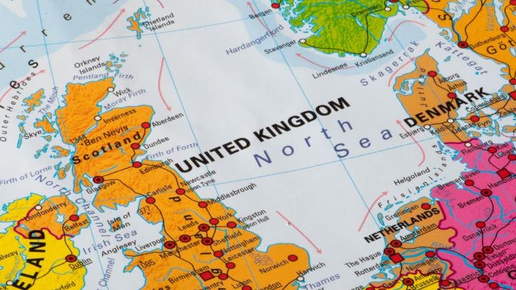 North Sea map