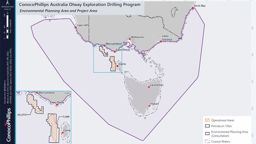 Otway Exploration Drilling Program's environmental planning area