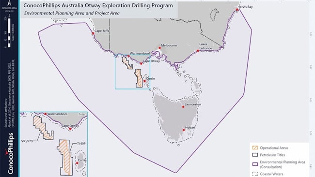Otway Exploration Drilling Program's environmental planning area