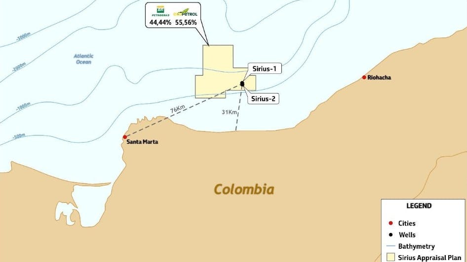 Petrobras announces drillstem test offshore Colombia