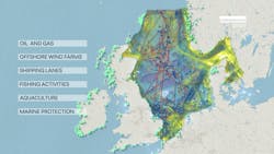 DNV reported that enhanced cross-border collaboration is required to secure North Sea’s future. This North Sea basin illustration shows multiple activities combined. DNV reported that enhanced cross-border collaboration is required to secure North Sea’s future. This North Sea basin illustration shows multiple activities combined.