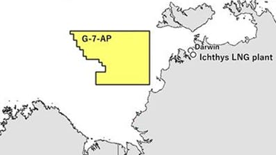 Location of Block G-7-AP offshore Australia