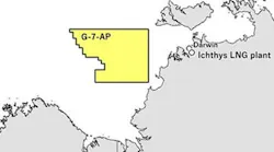 Location of Block G-7-AP offshore Australia