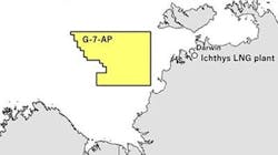 Location of Block G-7-AP offshore Australia Location of Block G-7-AP offshore Australia