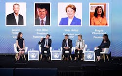 Kicking off OTC on the morning of May 5, industry leaders Vicki Hollub, president and CEO of Oxy; Magda Chambriard, president and CEO of Petrobras; Erik Milito, NOIA president; and Jarand Rystad, CEO of Rystad Energy, shared their perspectives and outlook for the offshore oil and gas industry, among a crowd that filled up every space of the room. Kicking off OTC on the morning of May 5, industry leaders Vicki Hollub, president and CEO of Oxy; Magda Chambriard, president and CEO of Petrobras; Erik Milito, NOIA president; and Jarand Rystad, CEO of Rystad Energy, shared their perspectives and outlook for the offshore oil and gas industry, among a crowd that filled up every space of the room.