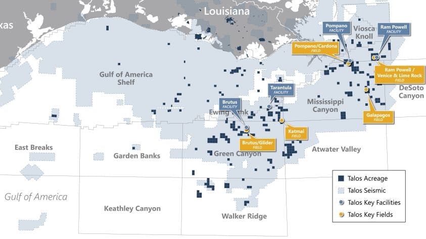 Talos Energy GoM asset map