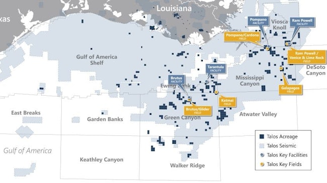 Talos Energy GoM asset map