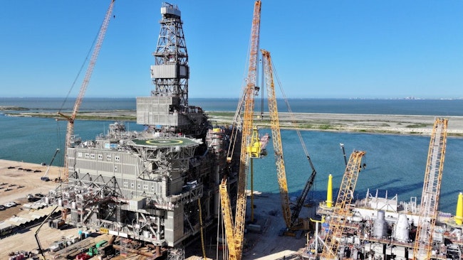 West White Rose gravity structure nearing tow-out