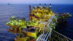 Offshore platform in the Gulf of Mexico Offshore platform in the Gulf of Mexico